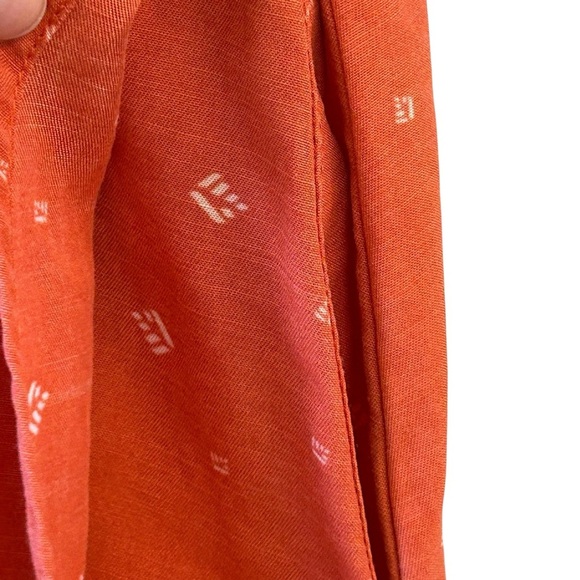 Toad&Co Women's Orange Coral Hillrose Sleeveless Tencel Faux Wrap Dress Small - Picture 4 of 12